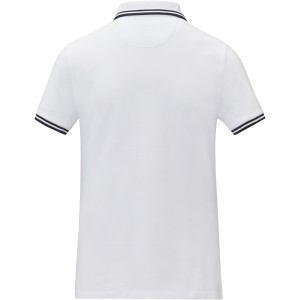 Amarago short sleeve women?s tipping polo, White (Polo shirt, 90-100% cotton)