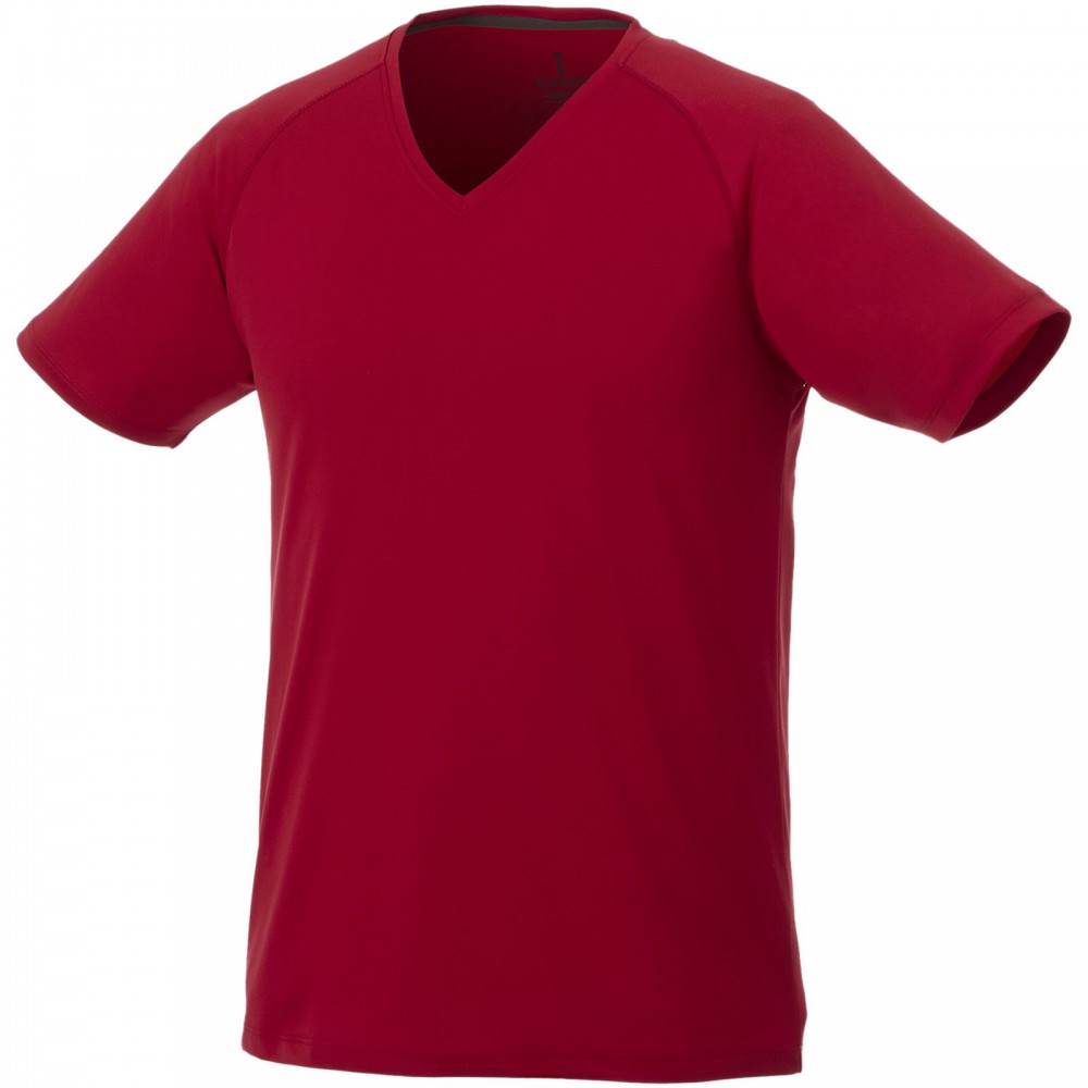 red v neck shirt mens