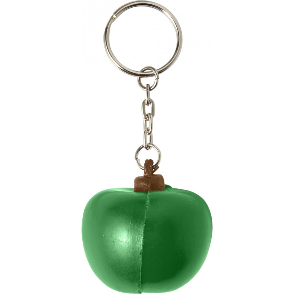 Printed Anti stress key holder fruit, green (Keychains)