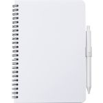 Antibacterial notebook with pen, white (483099-02)