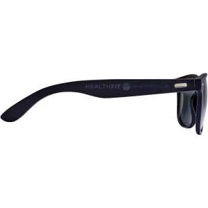 Arlo bamboo sunglasses with black coating, Solid black (Sunglasses)