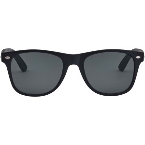 Arlo bamboo sunglasses with black coating, Solid black (Sunglasses)