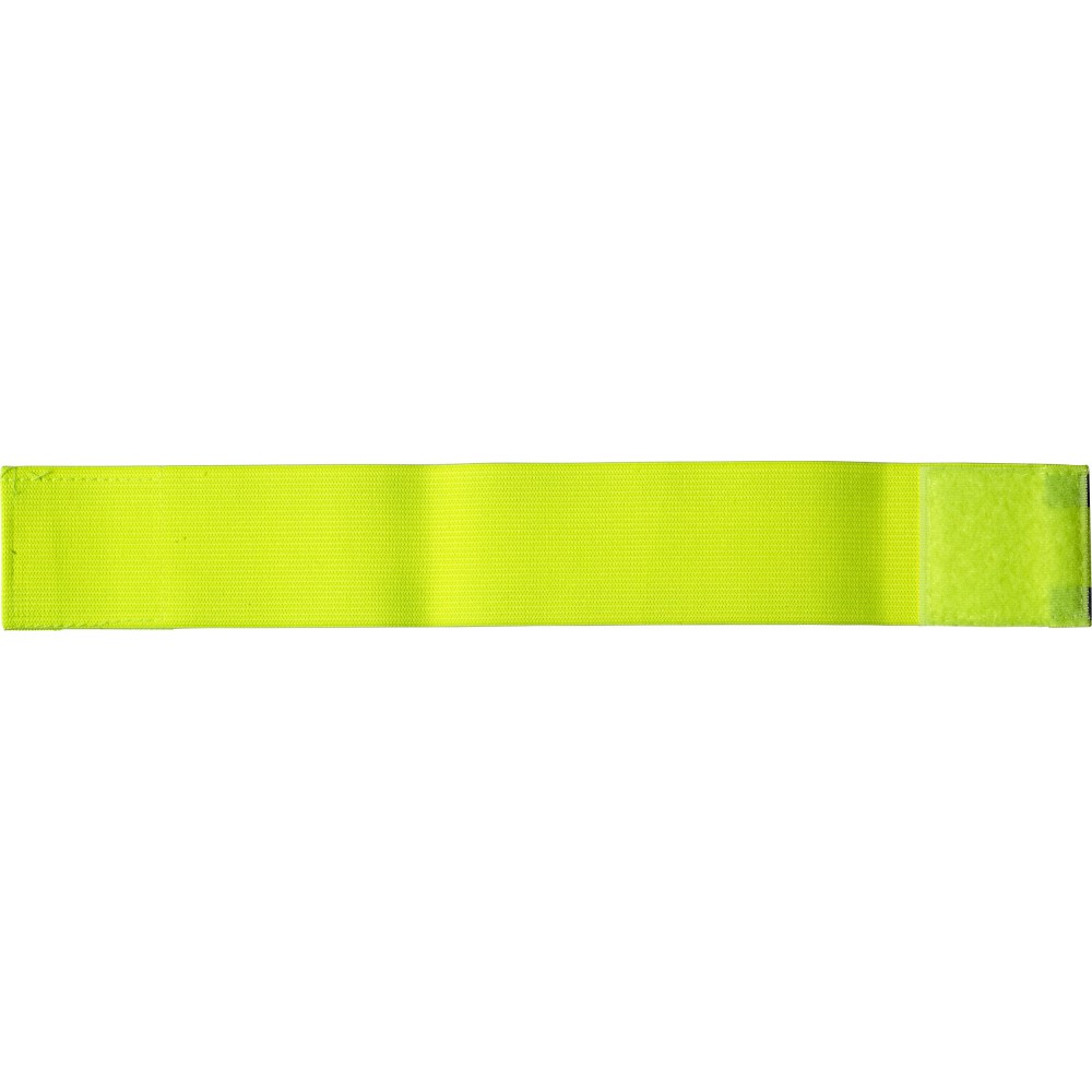 Printed Arm band with reflective stripes, yellow (Sports equipment)