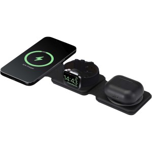 Armus 3-in-1 15W recycled plastic foldable wireless charger,