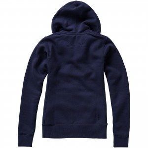 Arora hooded full zip ladies sweater, Navy (Pullovers)