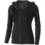 Arora hooded full zip ladies sweater, solid black (3821299)