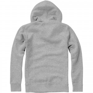 Arora hooded full zip sweater, Grey melange (Pullovers)