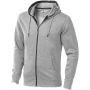 Arora hooded full zip sweater, Grey melange