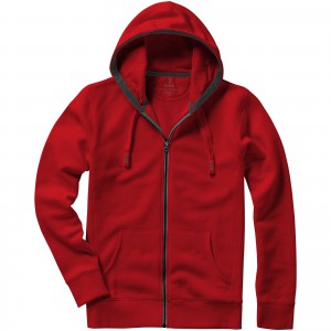 Arora hooded full zip sweater, Red (Pullovers)