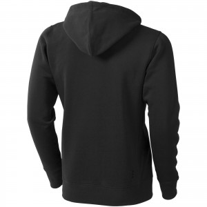 Arora hooded full zip sweater, solid black (Pullovers)