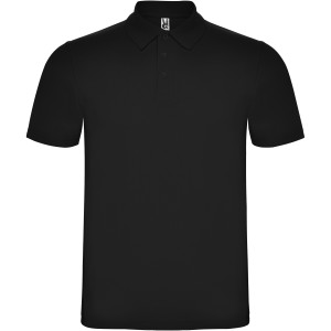 Austral short sleeve unisex polo, Solid black (Polo shirt, 90-100% cotton)