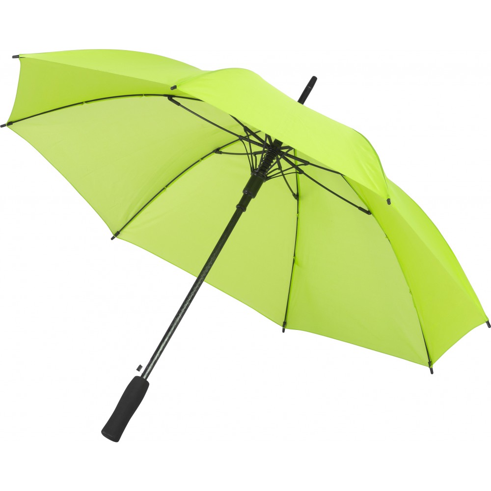 Printed Automatic polyester (190T) umbrella, lime (Umbrellas)