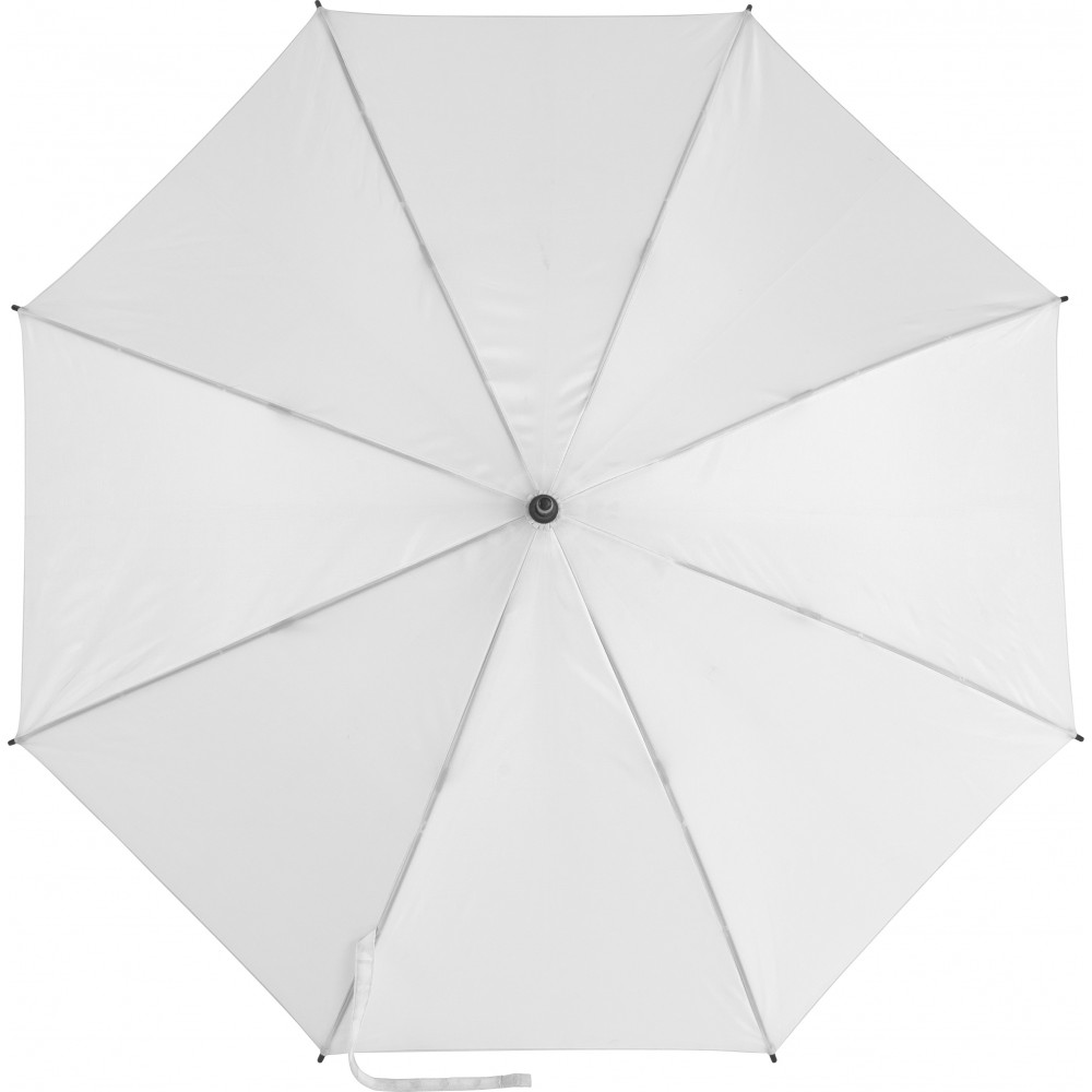 Printed Automatic polyester (190T) umbrella, white (Umbrellas)