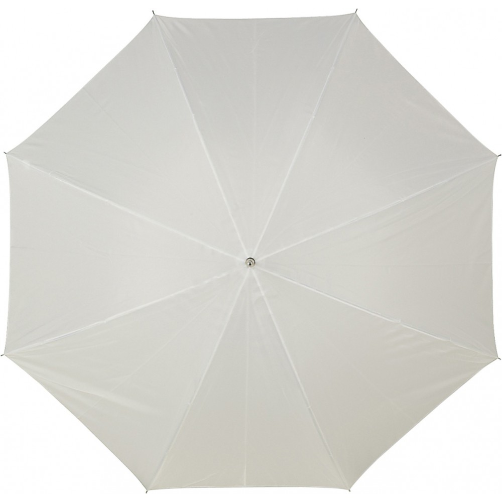 Printed Automatic polyester (190T) umbrella, white (Umbrellas)