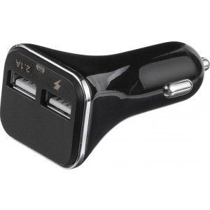ABS car charger, black