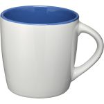 Aztec 340 ml ceramic mug, White,Royal blue (10047701)