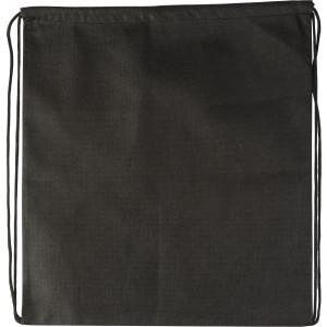 Nonwoven (80 gr/m2) drawstring backpack Nico, black (Backpacks)