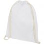 Oregon 140 g/m2 cotton drawstring backpack, White