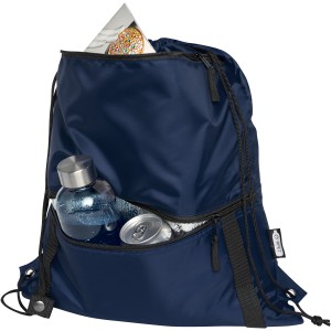Adventure recycled insulated drawstring bag 9L, Navy (Backpacks)