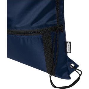 Adventure recycled insulated drawstring bag 9L, Navy (Backpacks)