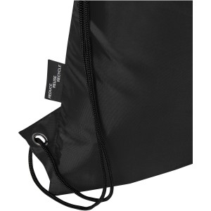 Adventure recycled insulated drawstring bag 9L, Solid black (Backpacks)