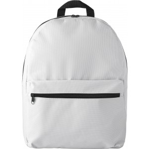 Backpack with front pocket Dave, white (Backpacks)