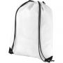 Evergreen non-woven drawstring backpack, White