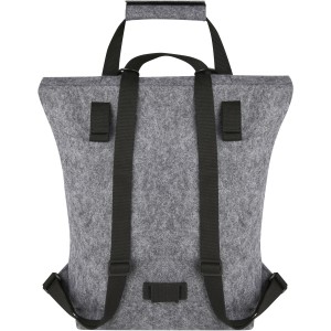 Felta GRS recycled felt roll-top bike bag 13L, Medium grey (Backpacks)