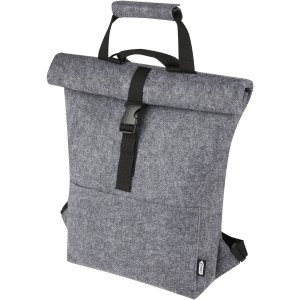 Felta GRS recycled felt roll-top bike bag 13L, Medium grey (Backpacks)