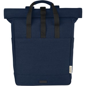 Joey 15? GRS recycled canvas rolltop laptop backpack 15L, Navy (Backpacks)