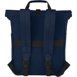 Joey 15? GRS recycled canvas rolltop laptop backpack 15L, Navy (Backpacks)