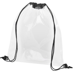 Lancaster transparent drawstring backpack, solid black (Backpacks)
