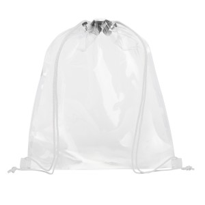 Lancaster transparent drawstring backpack, White, Transparent clear (Backpacks)