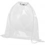 Lancaster transparent drawstring backpack, White, Transparent clear