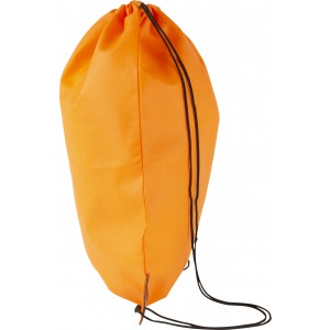 Nonwoven (80 gr/m2) drawstring backpack Nathalie, orange (Backpacks)