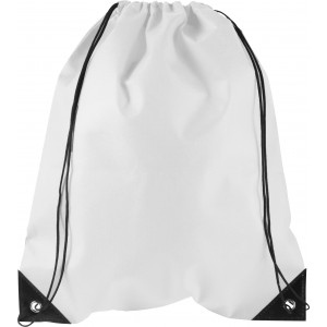 Nonwoven (80 gr/m2) drawstring backpack Nathalie, white (Backpacks)