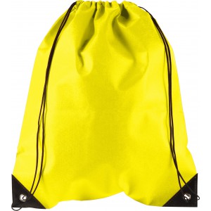 Nonwoven (80 gr/m2) drawstring backpack Nathalie, yellow (Backpacks)