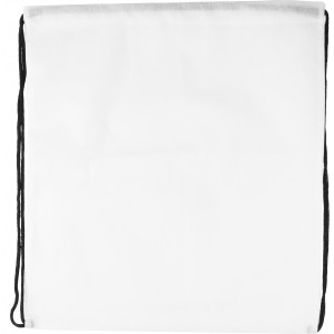 Nonwoven (80 gr/m2) drawstring backpack Nico, white (Backpacks)