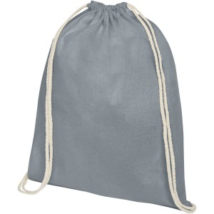 Oregon 140 g/m2 cotton drawstring backpack, Grey (Backpacks)