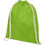 Oregon 140 g/m2 cotton drawstring backpack, Lime