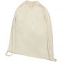 Oregon 140 g/m2 cotton drawstring backpack, Natural