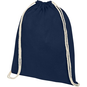 Oregon cotton drawstring backpack, Navy (Backpacks)