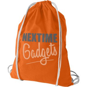 Oregon cotton drawstring backpack, Orange (Backpacks)