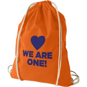 Oregon cotton drawstring backpack, Orange (Backpacks)