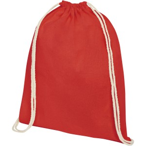 Oregon cotton drawstring backpack, Red (Backpacks)