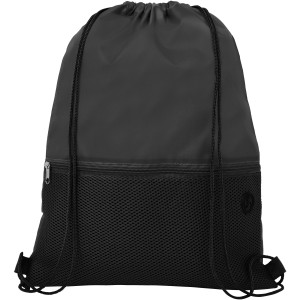 Oriole mesh drawstring backpack, Solid black (Backpacks)