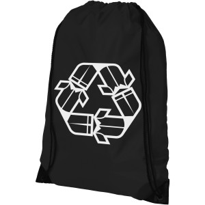 Oriole premium drawstring backpack, solid black (Backpacks)