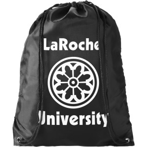 Oriole premium drawstring backpack, solid black (Backpacks)