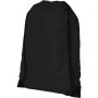 Oriole premium drawstring backpack, solid black