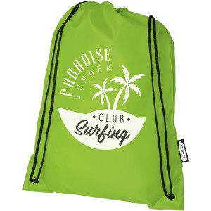 Oriole RPET drawstring backpack 5L, Lime (Backpacks)